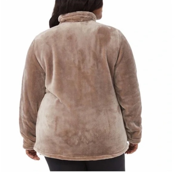 Nwt 32 heat plush jacket size XL tan. Super soft and fuzzy! Perfect for fall! - Picture 5 of 5